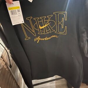 Nike Black and Gold Sweatshirt